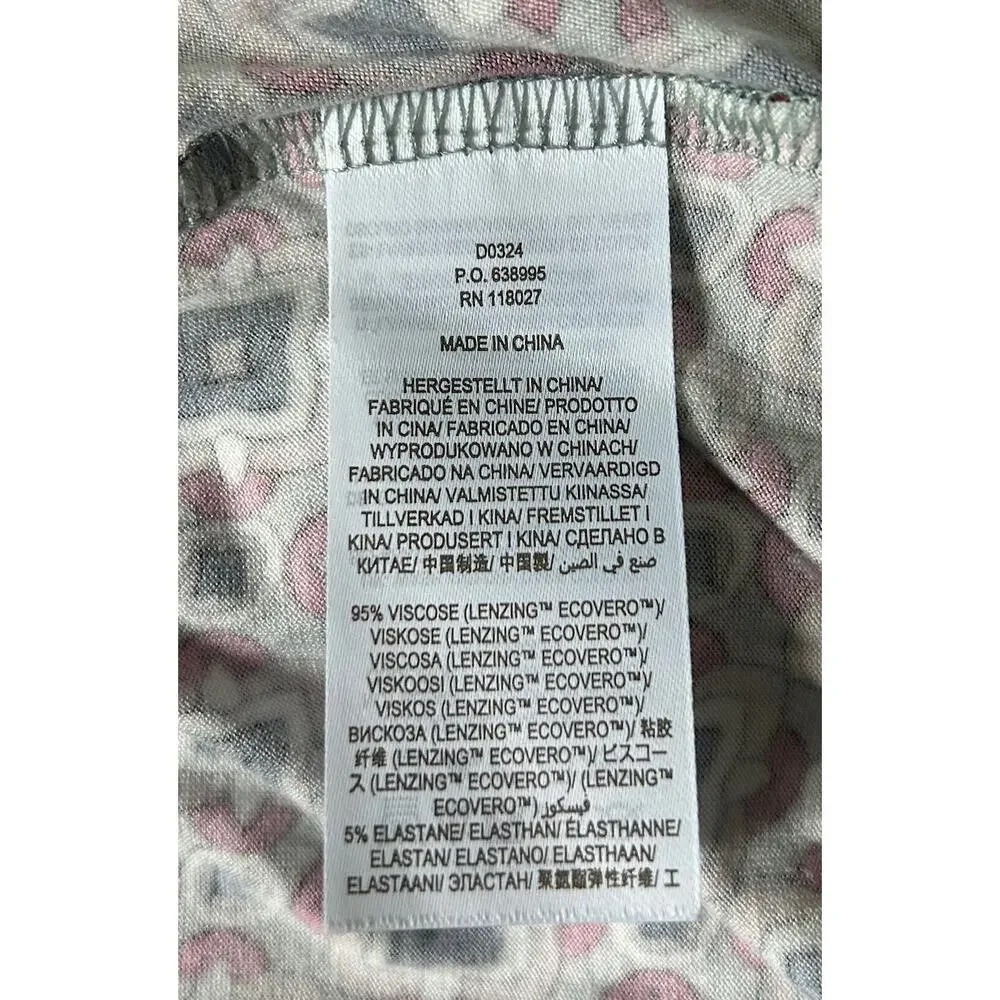Boden Women’s Size 4R Fixed Wrap Jersey Midi Dress Almond Pink Square Geo Print‎
